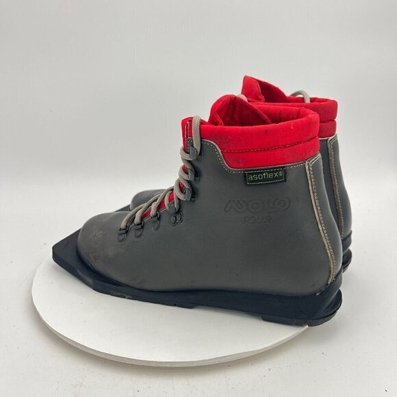 Asolo Tour Snowpine Women Size 9 Black Red Ski Lace Up Vibram Sole Asoflex Boot - Picture 7 of 16